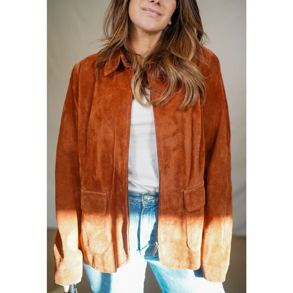 Vintage Liz Claiborne Suede Zip Front Jacket - Picture 2 of 9